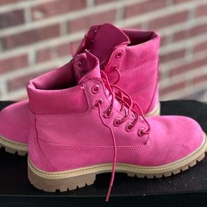 Timberland Work-boots, Women's size 6.5/Pink/Waterproof